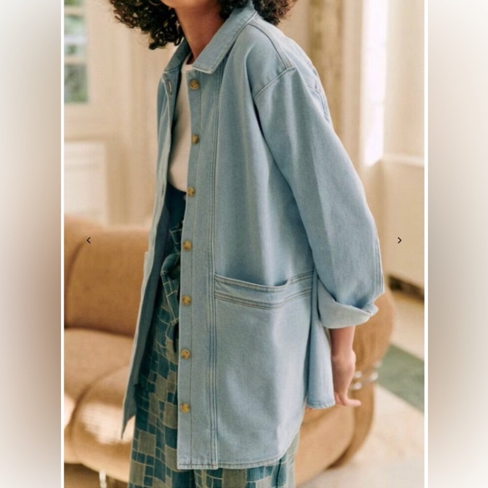 Sezane Light Blue Jean Jacket